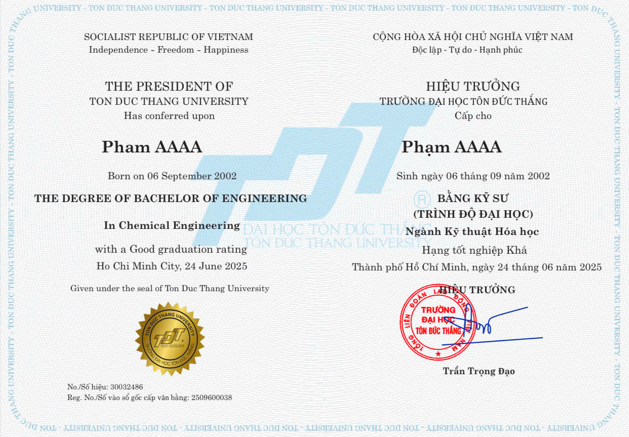 Thành phẩm hồ sơ văn bằng thực tế số 5