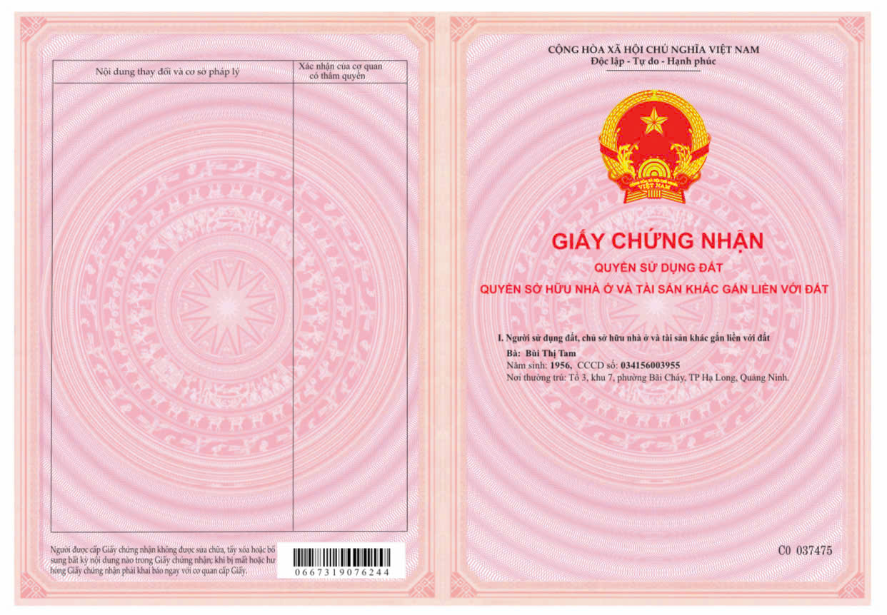 Thành phẩm hồ sơ văn bằng thực tế số 6